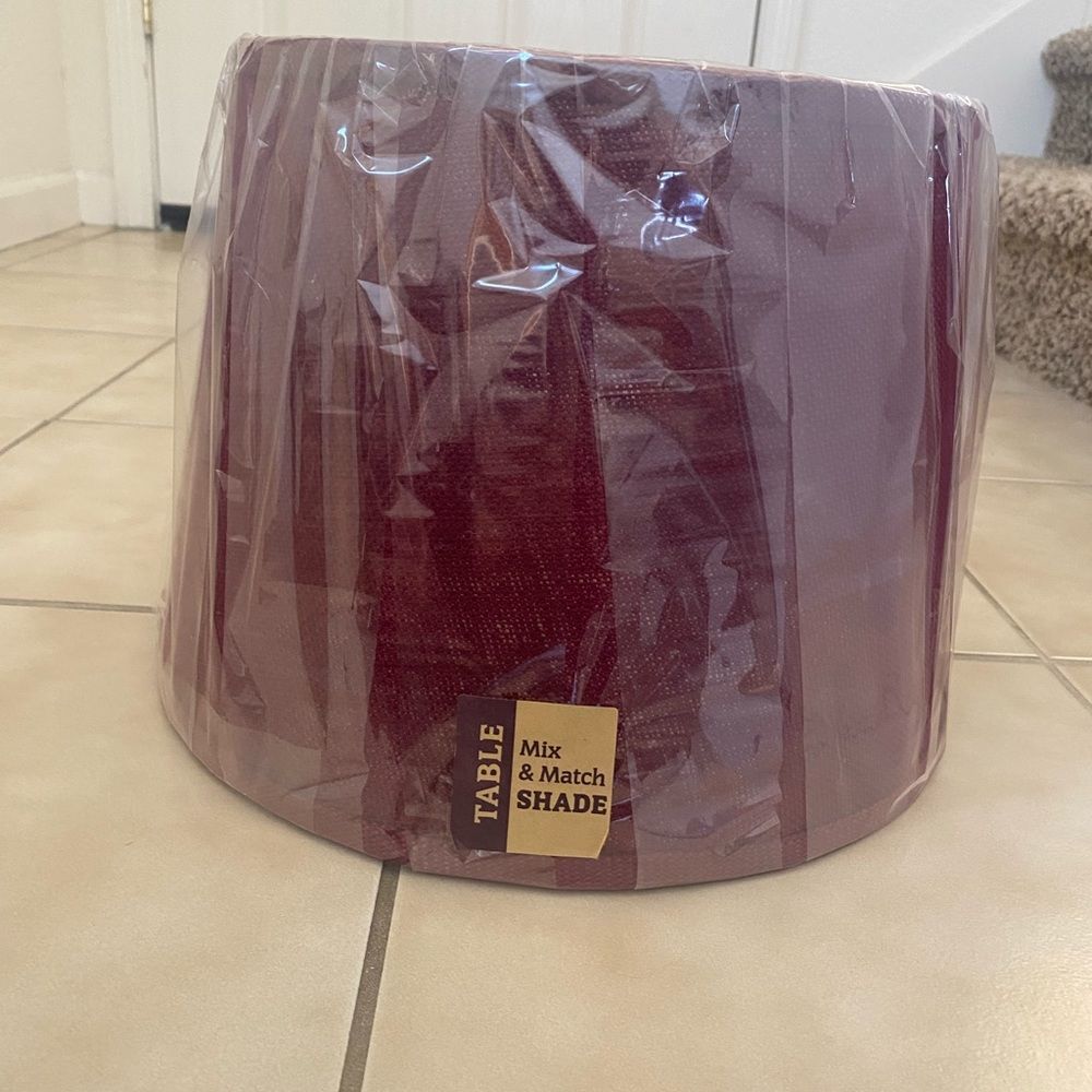 Maroon lampshade